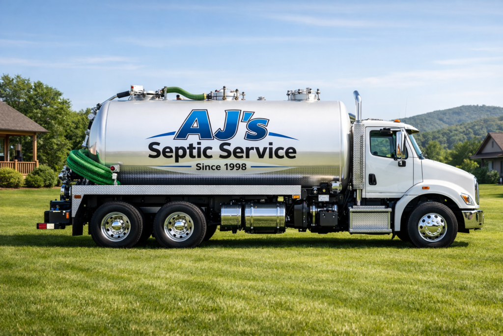 AJ's septic tank truck